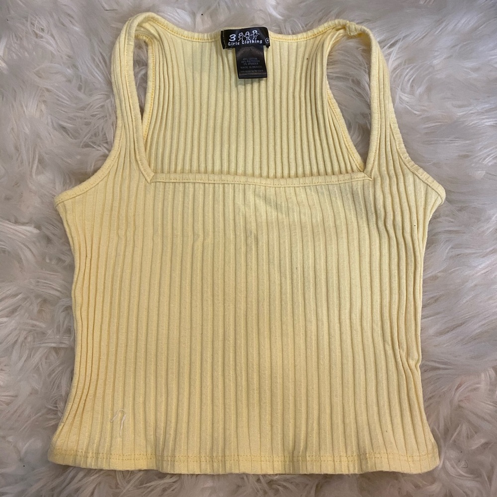 yellow crop top